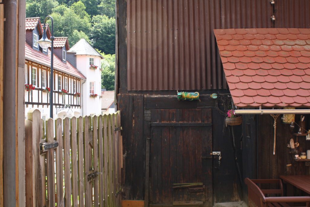 Blick zur Gaststätte Zur Quelle